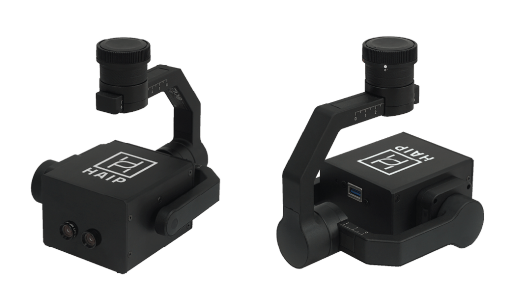backside and frontside of a hyperspectral camera drone called BlackBird V2 from the company HAIP Solutions