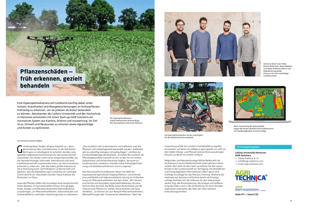 Press article about HAIP Solutions from Landwirtschaft Innovativ