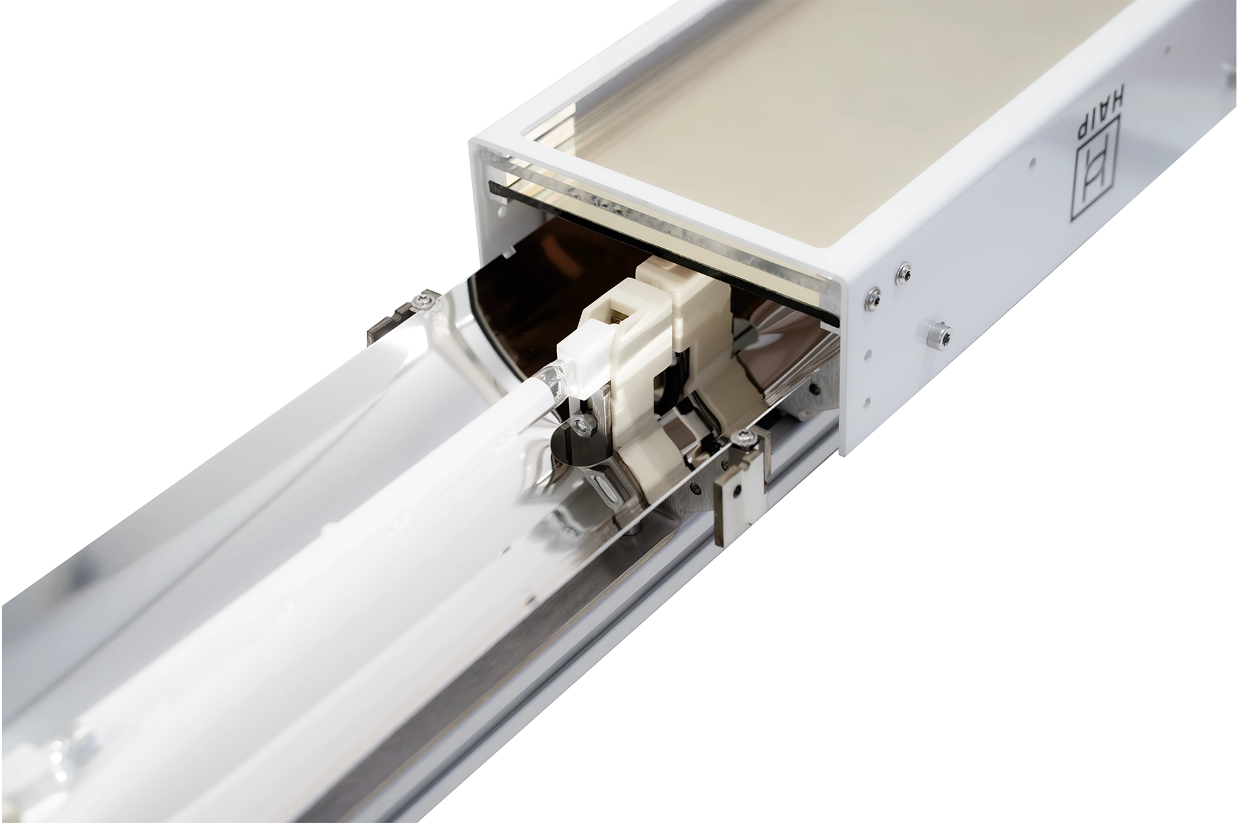 Inside of the BlackBright FMWIR with Bandpassfilter and Glass Protection