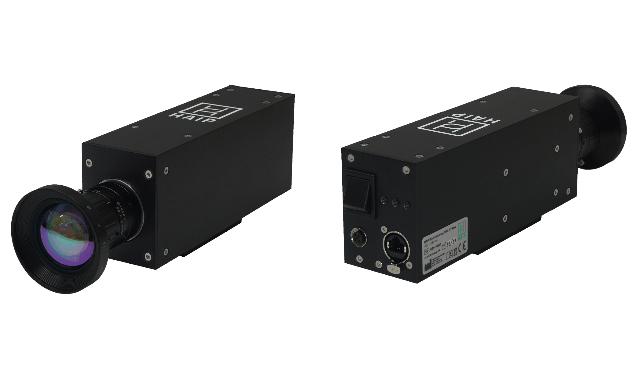 Front and rear view of the BlackIndustry SWIR 1.7 Max
